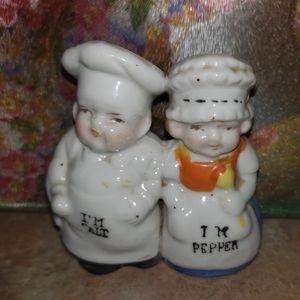 Vintage Cook Couple All in One Salt Pepper Shakers